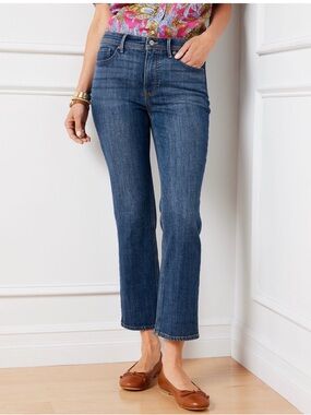 Talbots Demi Boot Crop Jeans Maria Wash Size 14